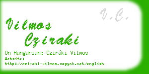 vilmos cziraki business card