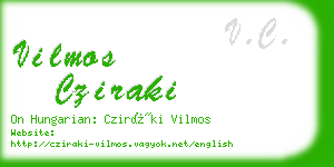 vilmos cziraki business card